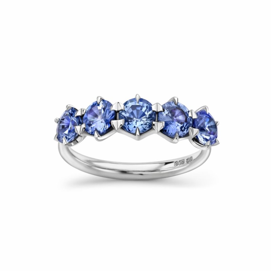 Jewellery Dinny Hall Fine Rings | Elyhara 18K Fine Azure Blue Five Stone Ring