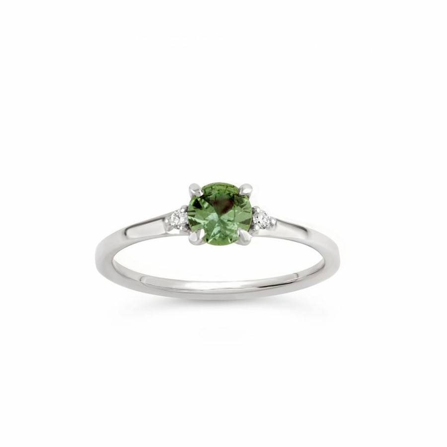 Jewellery Dinny Hall Fine Rings | Kassia 18K Fine Green Sapphire & Diamond Ring