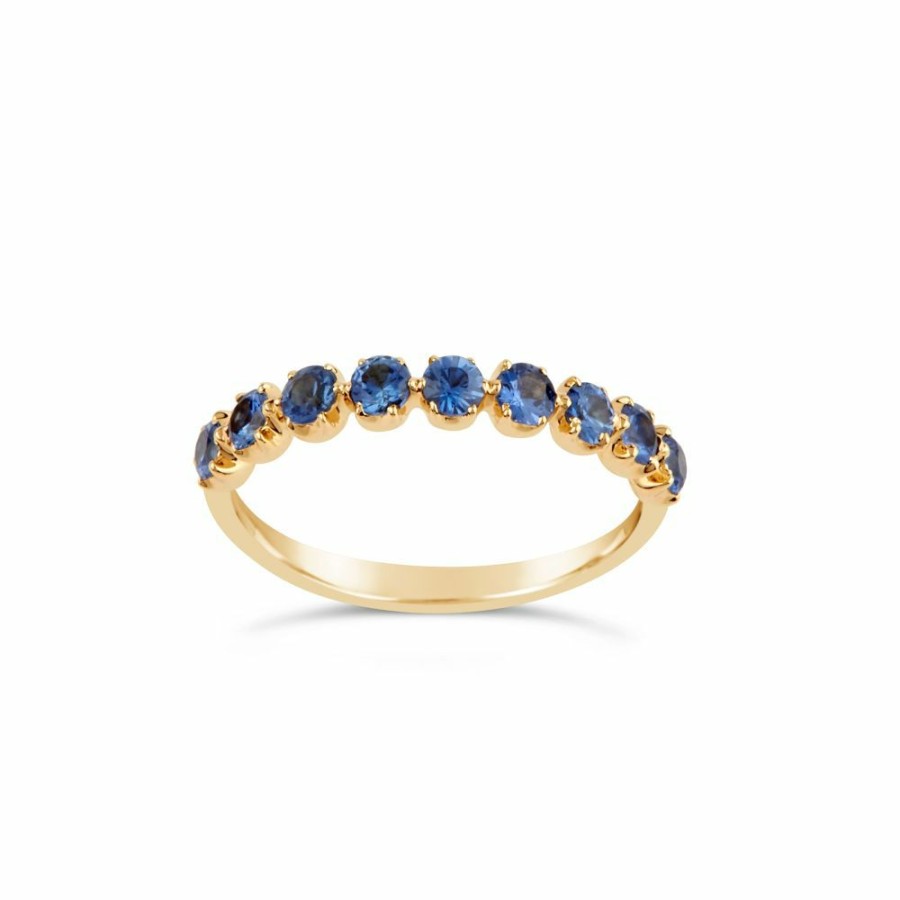 Jewellery Dinny Hall Fine Rings | Elyhara 18K Fine Blue Sapphire Half Eternity Ring